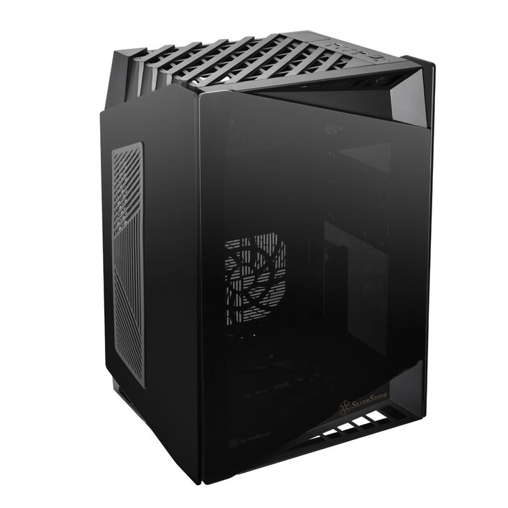 SilverStone SST-LD03B-AF Lucid Mini-ITX Gehäuse, Tempered Glass - schwarz image number 1