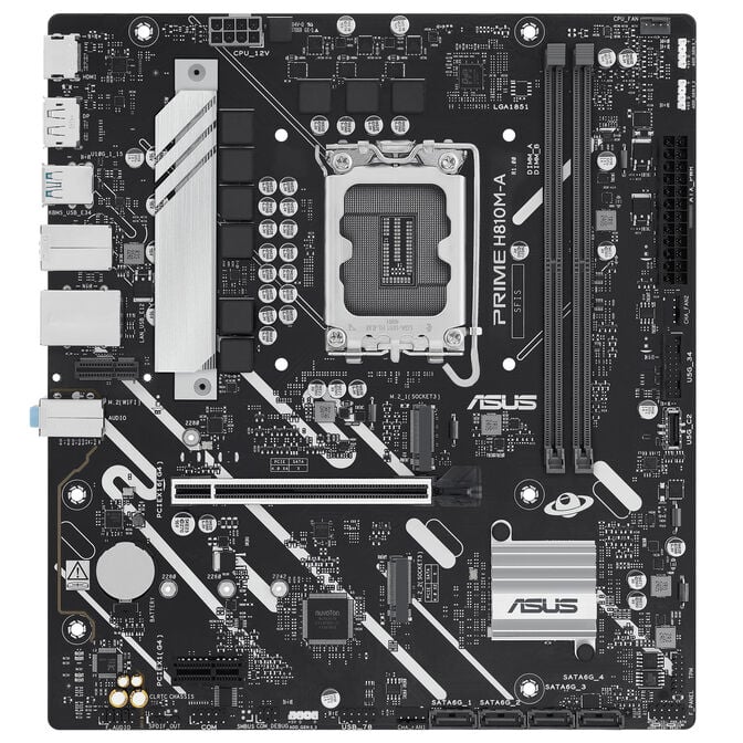 ASUS Prime B810M-A-CSM Motherboard, socket LGA 1851, Intel H810, mATX, DDR5 image number 2