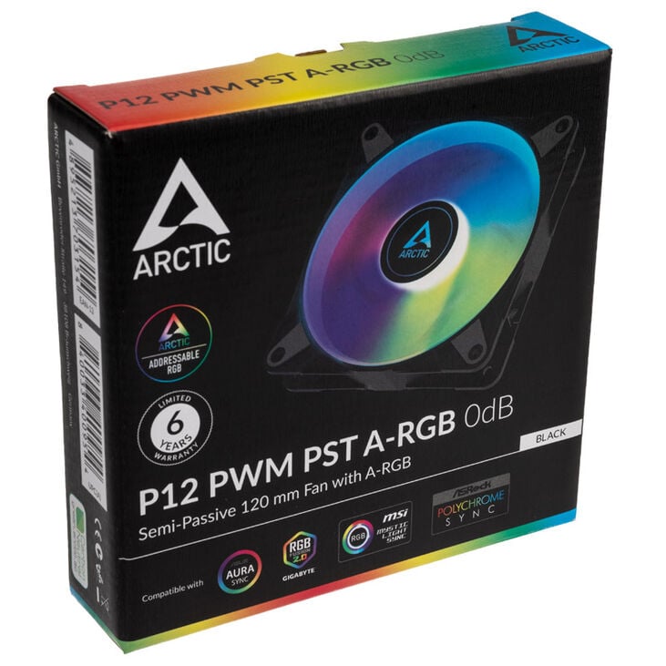 Arctic P12 PWM PST A-RGB 0db Lüfter, schwarz - 120mm image number 5