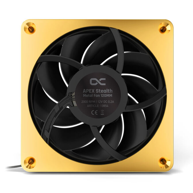 Alphacool Apex Stealth Metal Fan 120 mm, 2,000 RPM - gold image number 2