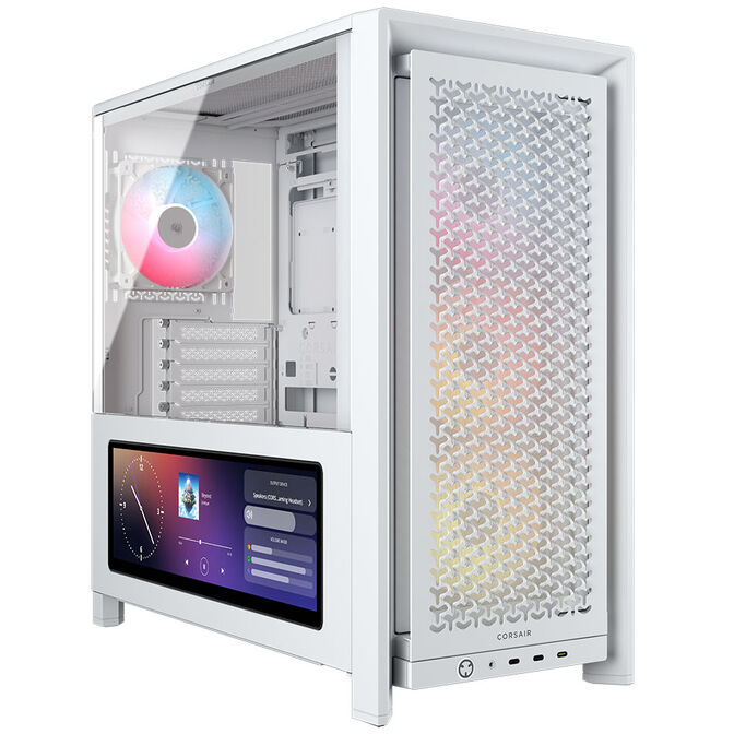 CORSAIR FRAME 4000D LCD RS PC-Geh&auml;use, Midi-Tower, ATX, ARGB, Tempered Glass - wei&szlig; image number 0