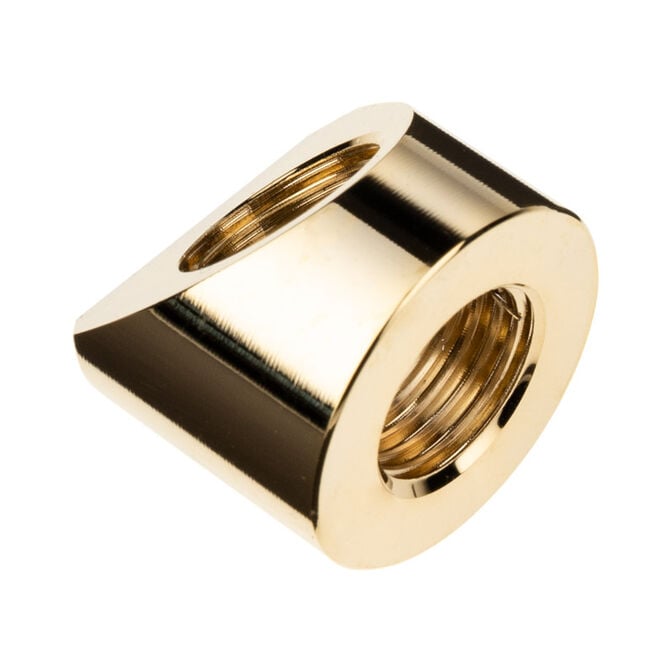 EK Water Blocks EK-Quantum Torque Adapter 45 Degree G1/4 Inch Female to G1/4 Inch Female - gold image number 1