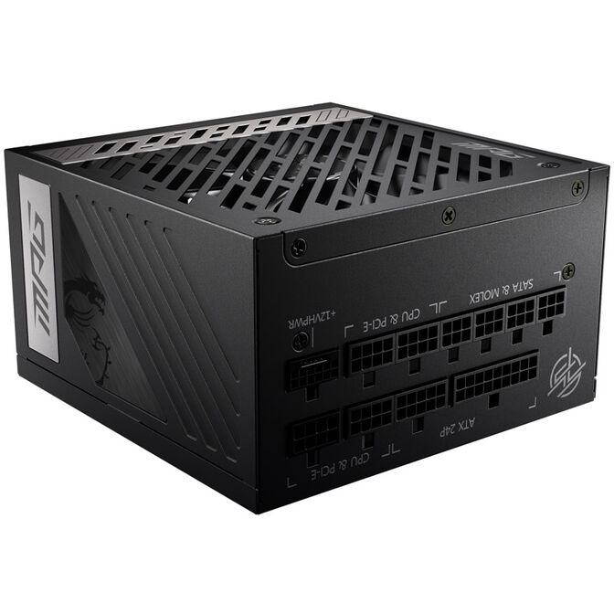 MSI MPG A850G PCIe5 Netzteil, 80 PLUS Gold, vollmodular, ATX 3.0, PCIe 5.0 - 850 Watt image number 2