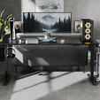 ThunderX3 LAB-X Gaming Desk, Height-Adjustable - Black image number null