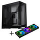 Phanteks NV9 E-ATX case, Tempered Glass, ARGB + D30 PWM Regular Airflow, D-RGB fan, 3-pack - 140mm, black