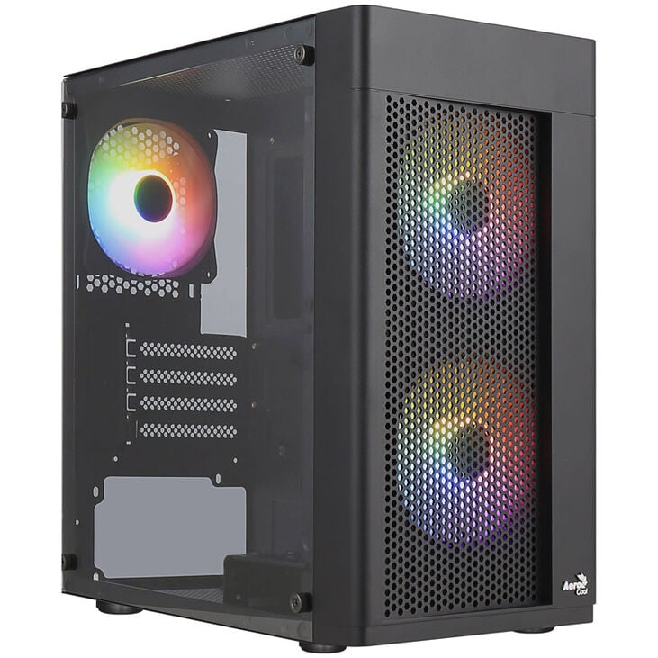 Aerocool Hexform-G-BK-v2 Midi-Tower, Tempered Glass - schwarz image number 8