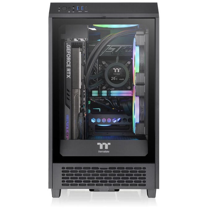 Thermaltake The Tower 200 PC-Geh&auml;use, Mini-Geh&auml;use, Mini-ITX, Tempered Glass - schwarz image number 4