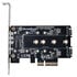 Silverstone SST-ECM27 M.2/SATA Adapterkarte, PCIe 4.0, 1x M-Key, 2x SATA 6G - Low Profile image number null