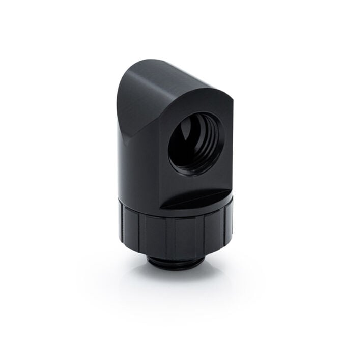 Bitspower Artemis 90 Degree Fitting - rotatable, matte black image number 0