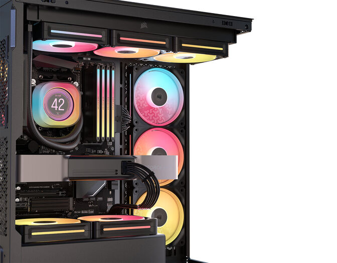 Corsair 3500X LX-R PC Case, Mid Tower, E-ATX, RGB, Tempered Glass - black image number 10