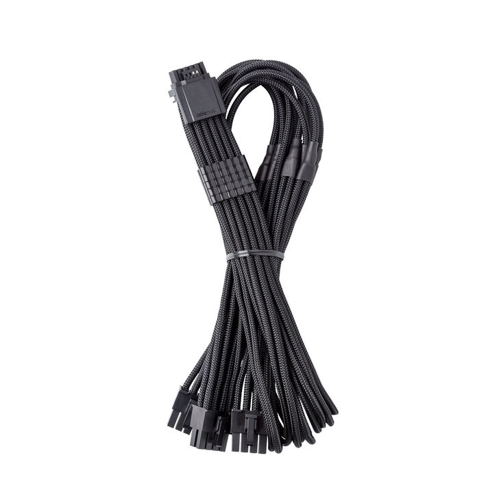 CableMod C-Series Pro ModMesh 12V-2x6-Kabel, Sleeved, 16-Pin zu 3x 8-Pin, für Corsair Type 4 und 3 PSUs - schwarz, 60cm image number 0