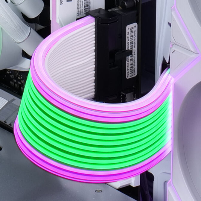 Lian Li Strimer Wireless 24-Pin RGB Mainboardkabel, mit Dongle - wei&szlig; image number 6