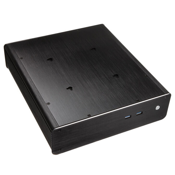 Akasa Euler M Fanless Mini-ITX case, 80W power supply, OEM - black image number 3