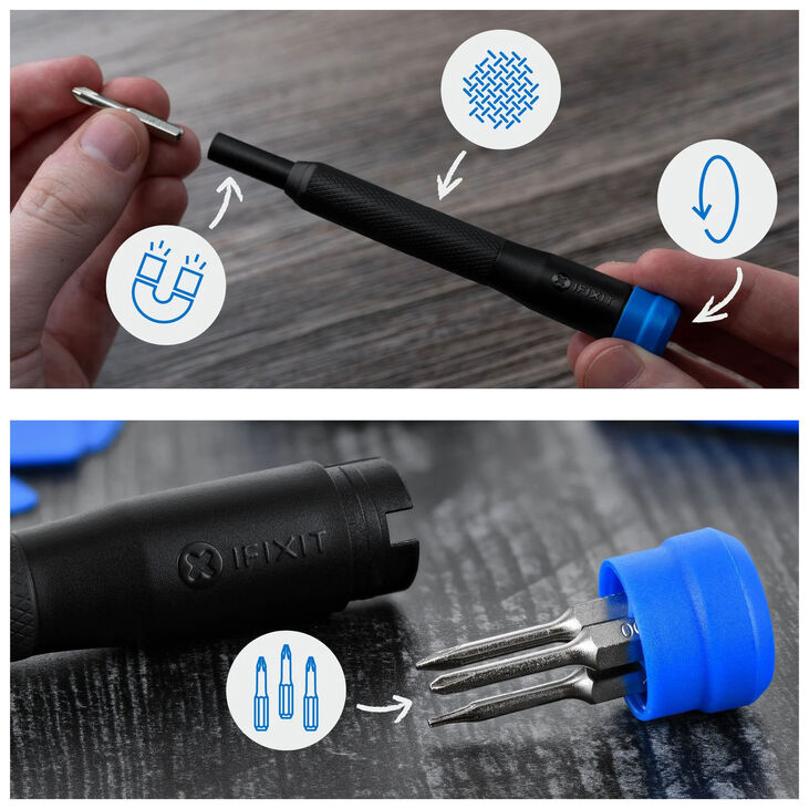 iFixit Pro Tech GO Toolkit Reparaturset, 32 Bits - schwarz image number 4