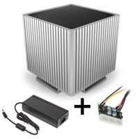 Streacom DB4 Fanless Cube Case + Nano 160 Watt Power Supply - silver
