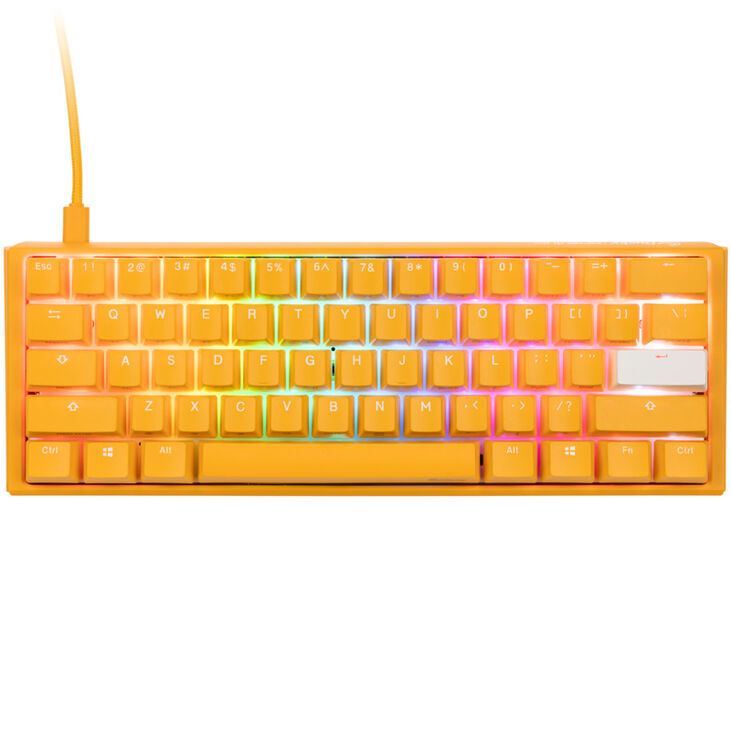 Ducky One 3 Yellow Mini Gaming Tastatur, RGB LED - MX-Clear (US) image number 1