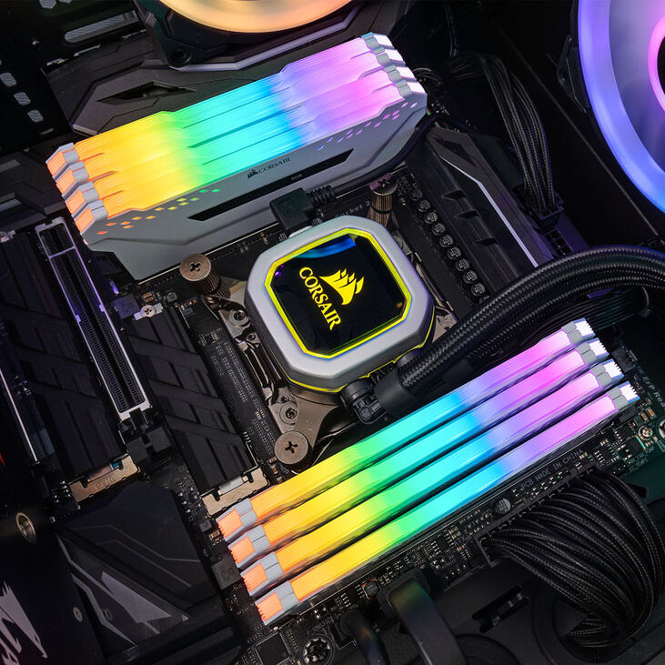 Corsair Vengeance RGB Pro DDR4-3600 RAM, CL18, XMP - 16 GB Dual-Kit - weiß image number 2