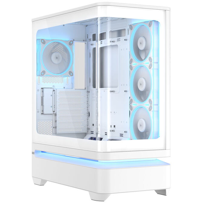 ASUS Prime AP304 ARGB PC Case, Mid Tower, ATX, ARGB, Tempered Glass &ndash; white image number 3