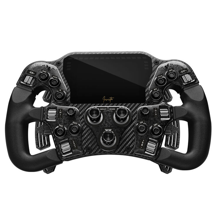 Asetek SimSports Invicta Formula Steering Wheel, 4.3-inch LCD, USB-C - Black on Black Edition image number 3