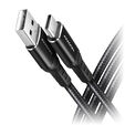 AXAGON BUCM-AM20AB USB-C zu USB-A Kabel, 2 m, USB 2.0, 3A, geflochten - schwarz image number null