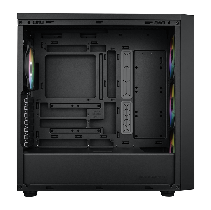 Cooler Master MasterBox 600 ARGB PC case, Mid Tower, E-ATX, RGB, Tempered Glass - black image number 8