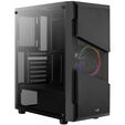 Aerocool Menace Saturn FRGB Mid Tower, Tempered Glass - Black image number null