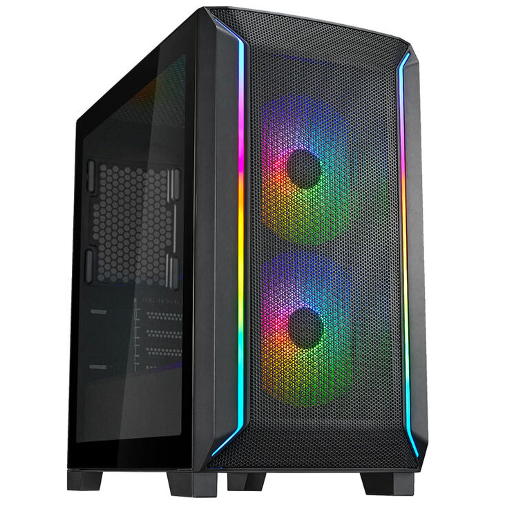 SilverStone FARA 312 Micro-ATX Case, Tempered Glass - black image number 0