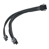 SilverStone 8-Pin-PCIe auf 6+2-Pin-PCIe Verl&auml;ngerung, 250mm - Schwarz