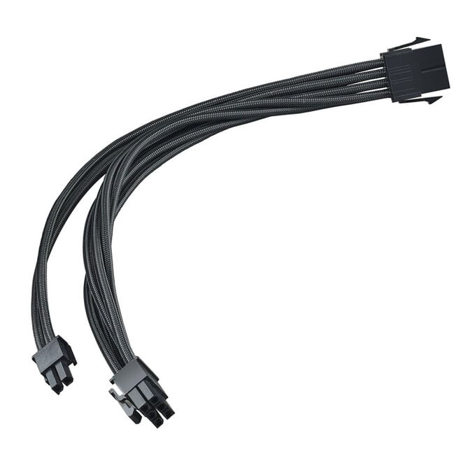 SilverStone 8-Pin-PCIe auf 6+2-Pin-PCIe Verl&auml;ngerung, 250mm - Schwarz image number 0