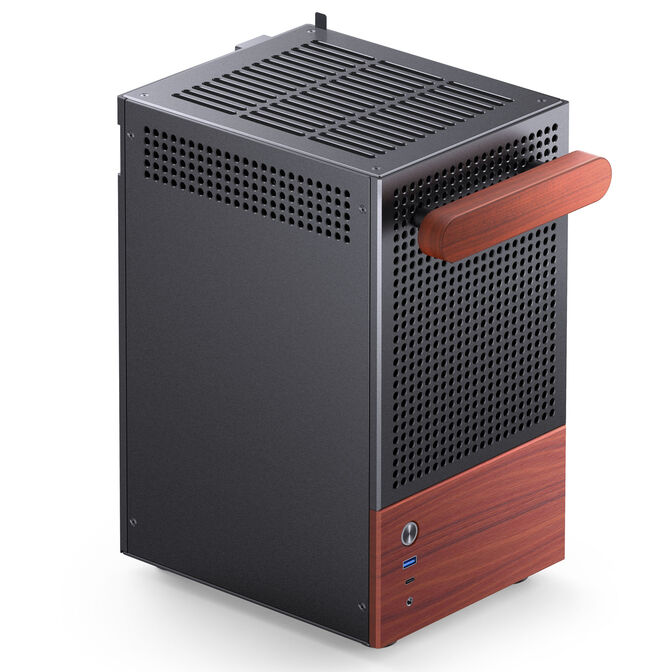 Jonsbo T6 PC Geh&auml;use, Mini-Tower, Mini-ITX, Tempered Glass, Holz - schwarz image number 7