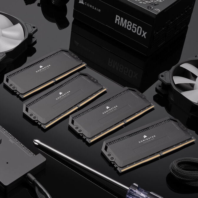 Corsair Dominator Platinum RGB DDR5-6400 RAM, CL32, XMP - 64GB Quad-Kit, schwarz image number 8