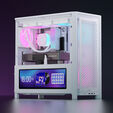CORSAIR FRAME 4000D LCD RS PC-Geh&auml;use, Midi-Tower, ATX, ARGB, Tempered Glass - wei&szlig; image number null
