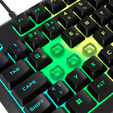 Corsair Gaming K55 Core RGB Gaming Keyboard, Full-Size (100%), Rubber Dome &ndash; black, ISO (DE) image number null