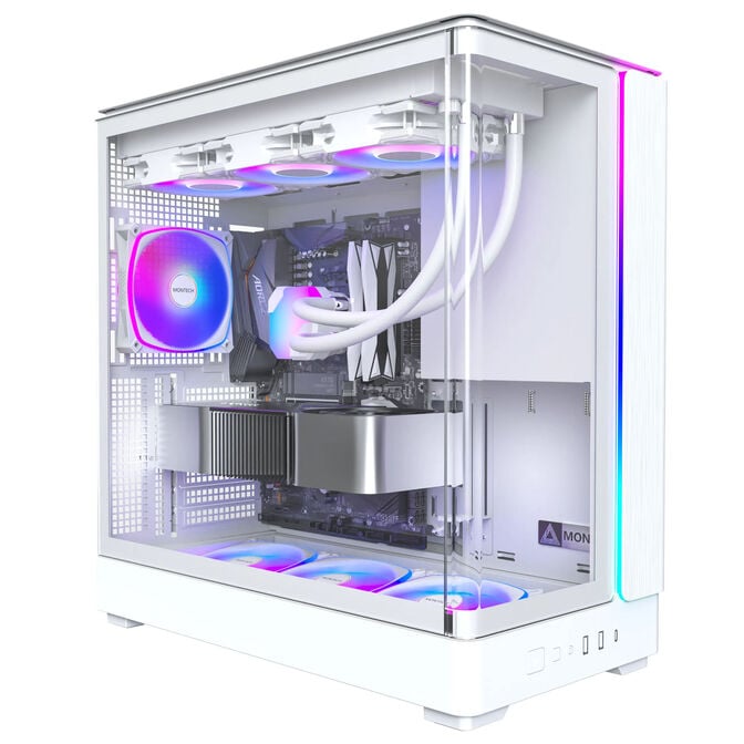 Montech KING 45 PRO PC-Geh&auml;use, Midi-Tower, ATX, Tempere Glass, RGB - wei&szlig; image number 5