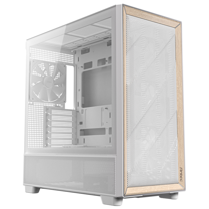 Antec Flux PC Case, Mid Tower, E-ATX, Tempered Glass &ndash; white image number 1