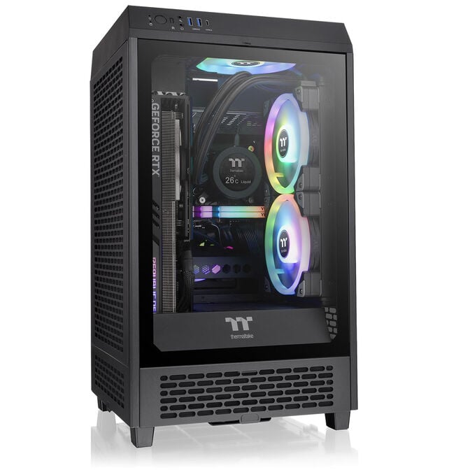 Thermaltake The Tower 200 PC-Geh&auml;use, Mini-Geh&auml;use, Mini-ITX, Tempered Glass - schwarz image number 3