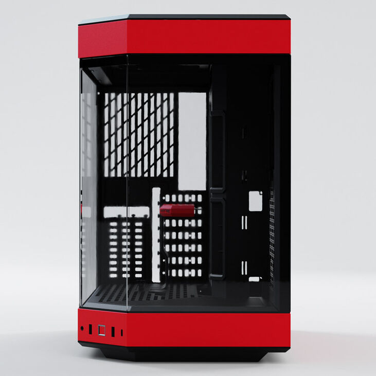 Hyte Y60 Midi Tower, Tempered Glass - schwarz/rot image number 5