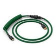 Glorious GMMK Coiled Cable Forest Green, Spiral Keyboard Cable, USB-C/USB-A &ndash; Dark Green/Black image number null