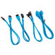 Corsair Premium Sleeved Frontpanel Kabel Verlängerungskit, blau