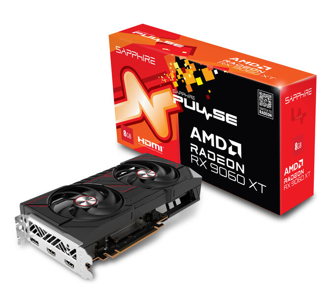 Sapphire Pulse Radeon RX 9060 XT Gaming OC Grafikkarte, 8192 MB GDDR6 image number 0