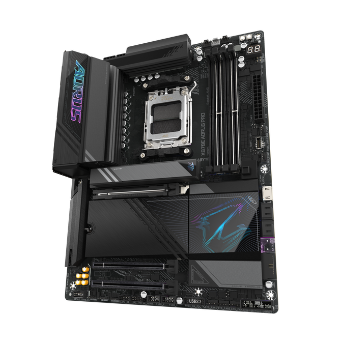 Gigabyte X870E AORUS Pro Mainboard, Sockel AM5, AMD X870E, ATX, DDR5 image number 3