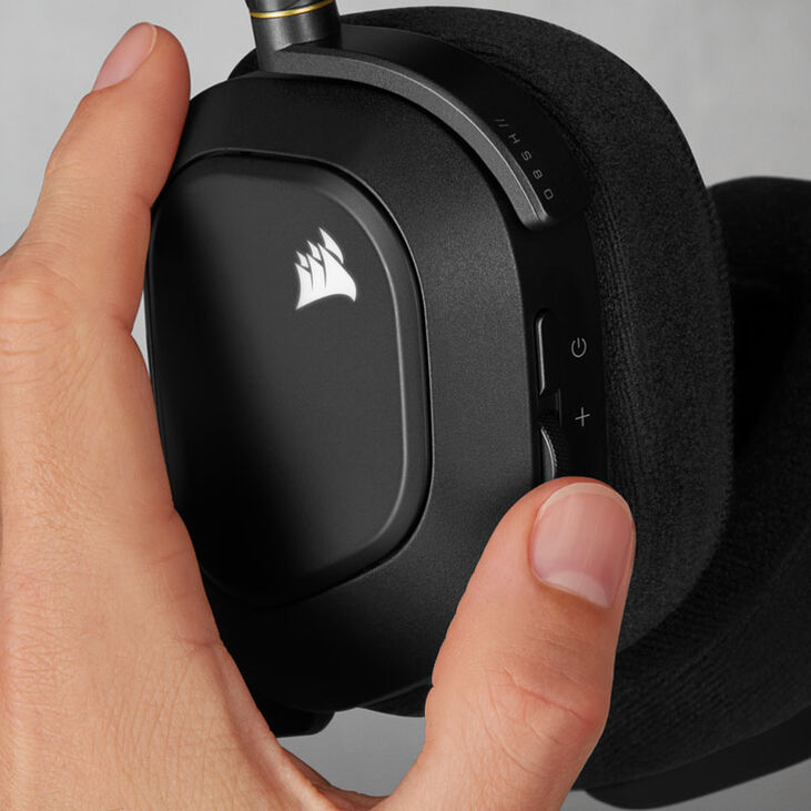 Corsair HS80 RGB Wireless Premium-Gaming-Headset - Carbon image number 4