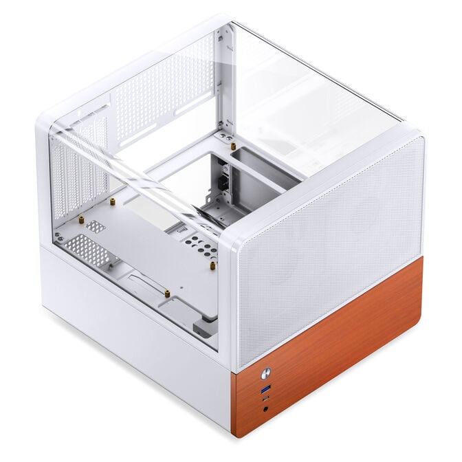 Jonsbo V12 PC Case, Mini Tower, Micro-ATX - White image number 5