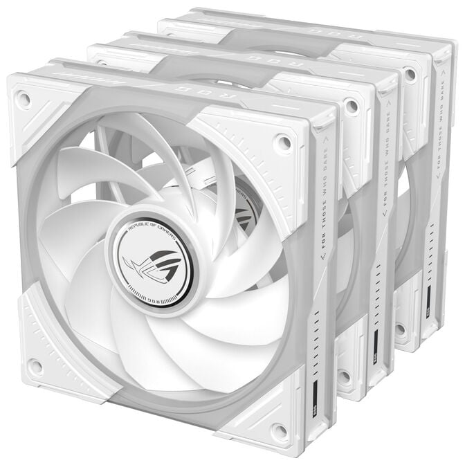 ASUS ROG Eurux GR120 ARGB PWM Fan - Reverse Blade, 3-Pack, white image number 3