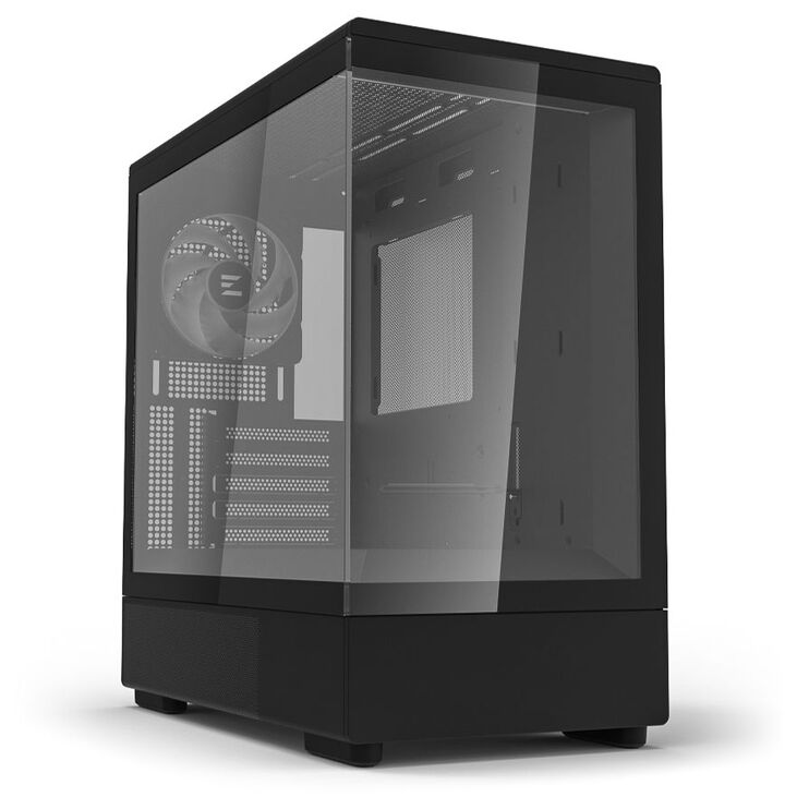 Zalman P10 PC Case, Mini Tower, mATX, RGB, Tempered Glass - Black image number 1