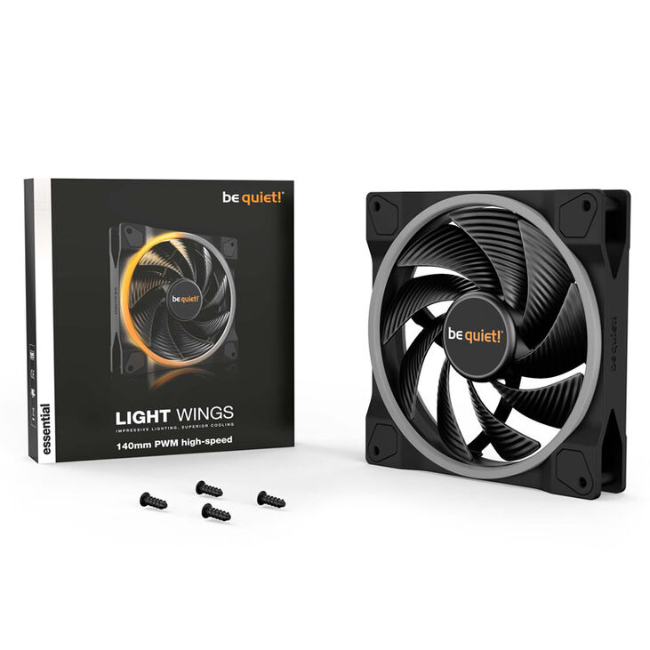 be quiet! Light Wings ARGB PWM Lüfter - 140mm, schwarz, High Speed image number 4