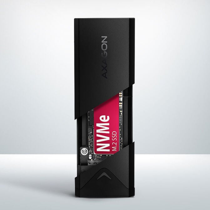 AXAGON EEM2-UB2 M.2 Geh&auml;use, NVMe, USB-C 3.1, 10 Gbit/s - schwarz image number 2
