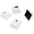 Glorious GPBT Basics Keycaps, ANSI Layout (US), PBT, Doubleshot - Classic White image number null