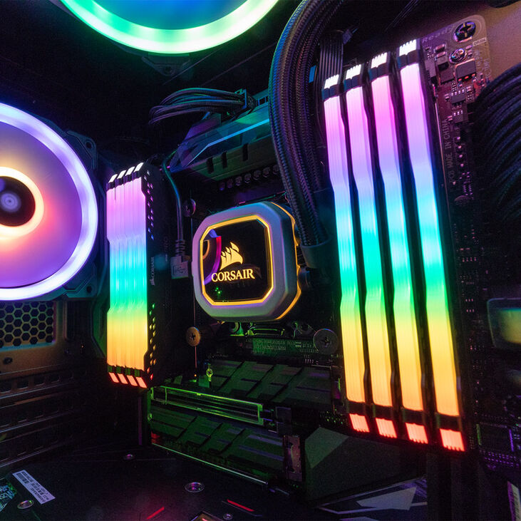 Corsair Vengeance RGB Pro DDR4-3600 RAM, CL18, XMP - 16 GB Dual-Kit, black image number 2