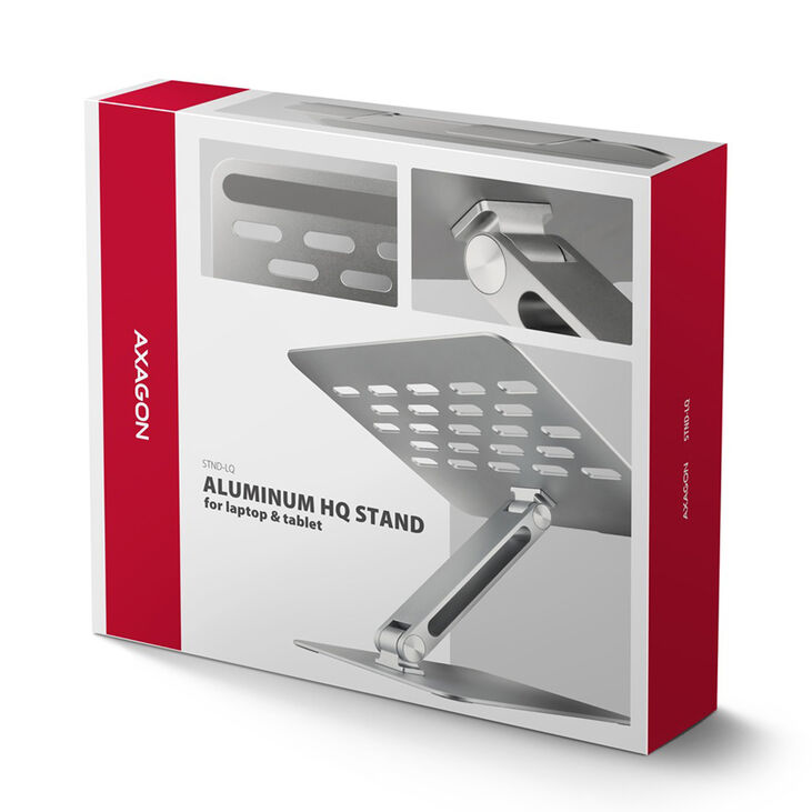 AXAGON STND-LQ Ständer für 10 bis 16 Zoll Laptops und Tablets - silber image number 4